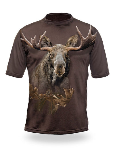 Hillman Elch T-Shirt Kurzarm Einfarbig