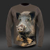 DGT Baumwolle Jagd T-shirt mit Wildschwein Langarm