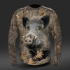 DGT Baumwolle Jagd T-shirt mit Wildschwein Langarm